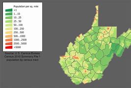 Image result for West Virginia Population Density Map