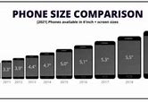 Image result for Different Sizes of Cell Phones