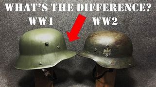 Image result for WW2 Helmet vs WW1