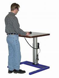 Image result for Industrial Adjustable Height Work Tables