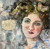 Image result for Retro Woman Portrait Painting