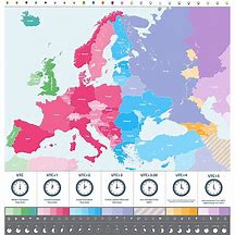 Image result for Time Zone Map Europe