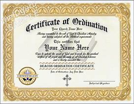 Image result for Certificate in Good Standing Deacon
