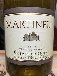 Image result for Martinelli Chardonnay Zio Tony Ranch