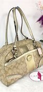 Image result for Coach Purse Tan and Gold