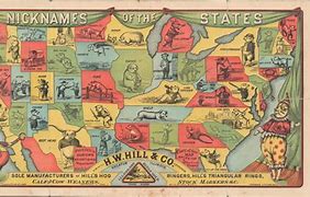 Image result for USA Map with Nicknames