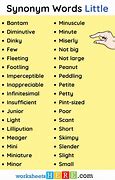 Image result for Little Synonym