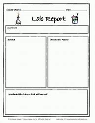 Image result for Kids Lab Report Template