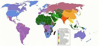 Image result for Major World Religions Map