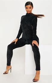 Image result for Black Velvet Jumpsuit