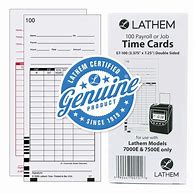 Image result for Lathem E7 Time Cards