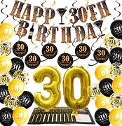 Image result for Black and Gold Happy 30th Birthday