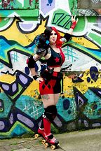 Image result for Gothic Harley Quinn Cosplay