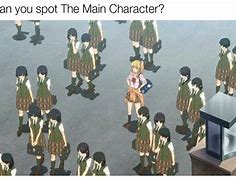 Image result for Spot the Anime Protagonist Meme