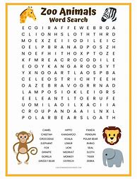 Image result for Animal Word Search Puzzles