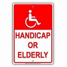 Image result for Handicap Walker Sign