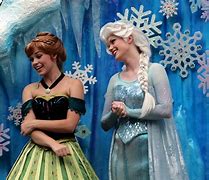 Image result for Elsa and Anna at Disney World