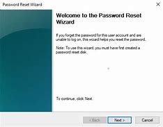 Image result for Password Reset Wizard Windows 1.0