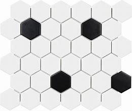 Image result for Hexagon Black and White Tile