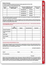 Image result for DNACPR Form to Print