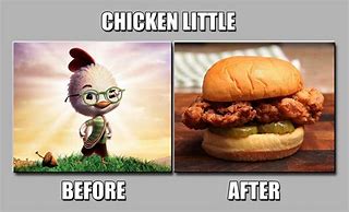 Image result for Chicken Little Pig Meme
