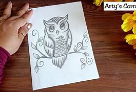 Image result for Owl Drawing with Books