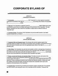 Image result for Bylaws Template Printable