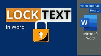 Image result for How to Lock Text in Word