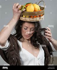 Image result for Woman Wearing Fruit On Head