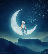 Image result for Little Boy Sitting On the Moon