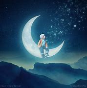 Image result for Boy Sitting On Moon