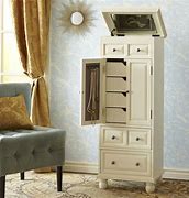 Image result for Ashley Furniture Standing White Jewelry Armoire