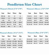 Image result for Pendleton Plus Size Chart