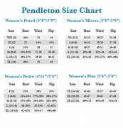 Image result for Pendleton Plus Size Chart