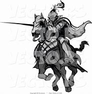 Image result for Charging Knight Black and White