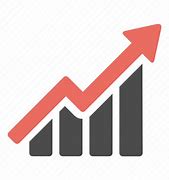 Image result for Graph Increase Icon Red
