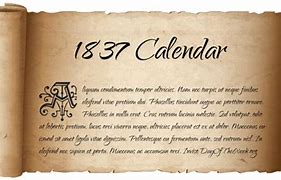 Image result for 1837 Calendar