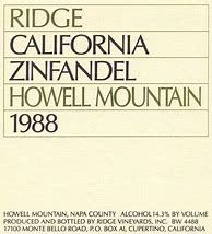 Image result for Ridge Zinfandel Beatty Ranch Howell Mountain