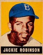 Image result for Jackie Robinson Baseball Card Most Famous