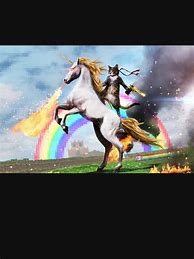 Image result for Cat Riding a Unicorn Meme
