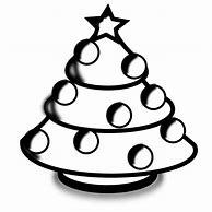 Image result for Christmas Tree Clip Art Black and White