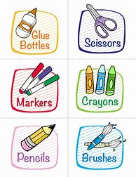 Image result for Labels for Preschool Supplies in Classroom