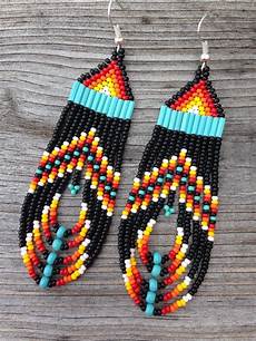 beadwork earrings style black multi colored by beadwork earrings style black multi colored by