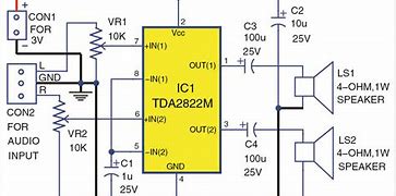 Image result for TDA2822 Amplificador