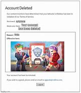 Image result for Roblox Account Deleted Meme