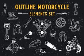 Image result for Broken Motorcycle Parts Outline