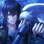 Image result for Black and Blue Anime Boy