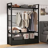 Image result for Wood Closet Clothes Rack