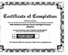 Image result for Driver Improvement Certificate