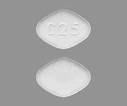 Image result for White Round Pill C25